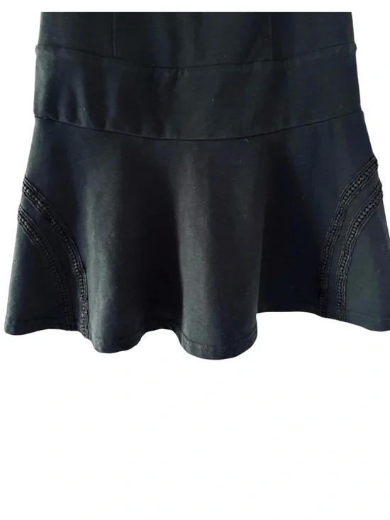 Sundays Zip Front Athletic Mini Dress Black Drop Waist Sporty Size Small - Picture 7 of 10